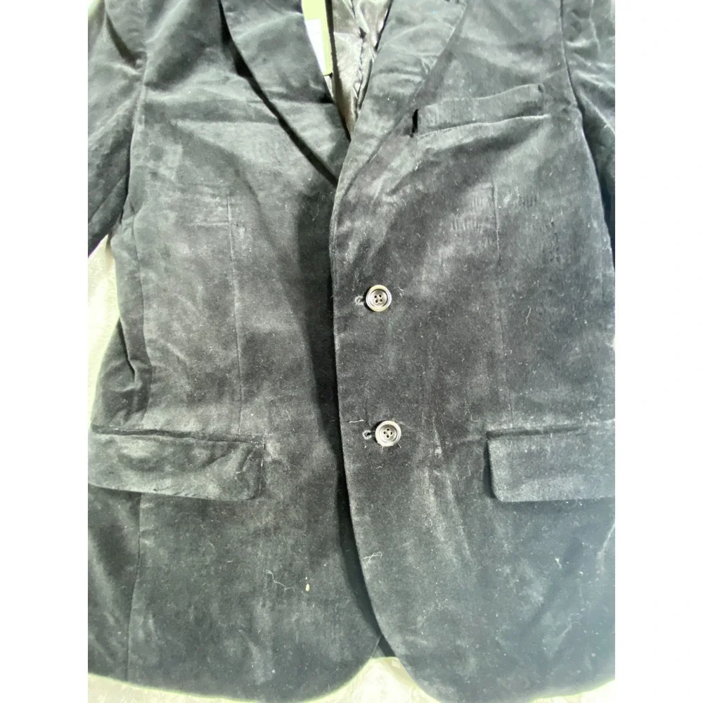 Goodfellow & Co Kenwood Blazer Mens Small Black Cotton Velvet Notch Lapel Formal